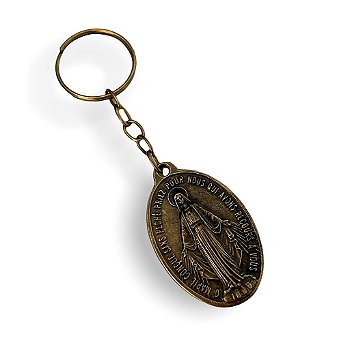 Chaveiro Medalha Nossa Senhora das Graças Metal Zamak