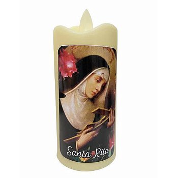 Vela Led Eletronica Santa Rita de Cassia + Pilha AA
