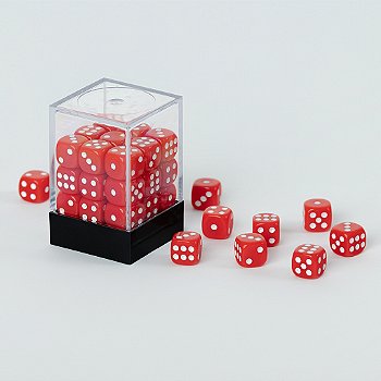 Conjunto de 36 dados D6 Viper - Vermelho