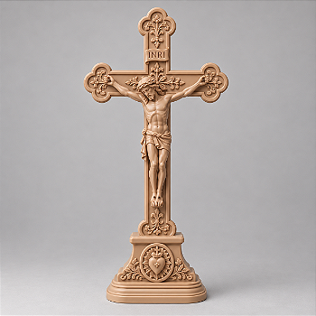 Crucifixo de Mesa Jesus Cristo Católico para Altar e Oratório