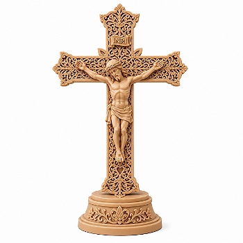 Crucifixo de Mesa Jesus Cristo Católico para Altar e Oratório
