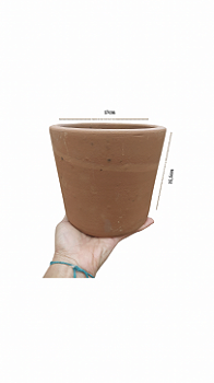 Vaso Cilindro de Barro P Natural