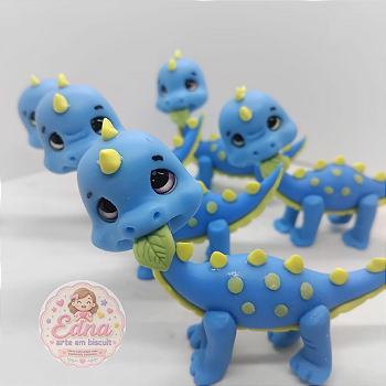 Kit 10 Apliques para Lembrancinhas Dino Bbay