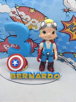 Topo de Bolo Personalizado - Herois
