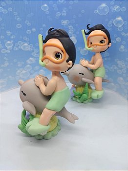 Kit 10 Apliques para Lembrancinhas - Fundo do Mar
