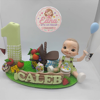 Topo de Bolo Personalizado - PICNIC