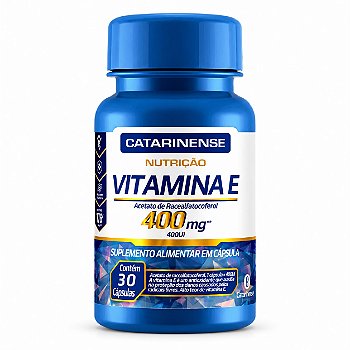 Vitamina E 400 UI Catarinense Nutrição 30 Cápsulas Antioxidante
