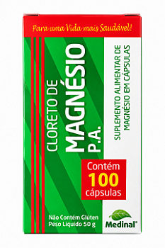 Cloreto de Magnesio P.A 100 capsulas Medinal