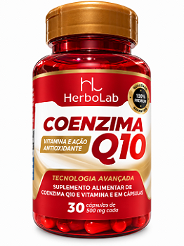 Coenzima Q10 100mg Ubiquinona HerboLab 30 Cápsulas