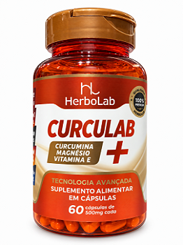 Curculab Curcumina Magnésio Vitamina E HerboLab 60 Cápsulas