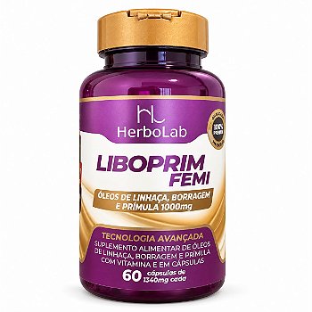 Liboprim Fem HerboLab com 60 cápsulas TPM Menopausa