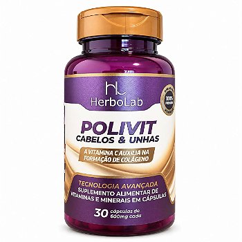 Polivit Cabelos & Unhas HerboLab 60 capsulas