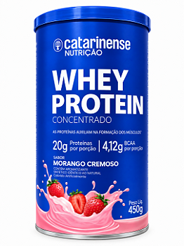 Whey Protein Concentrado Catarinense Morango Cremoso 450g