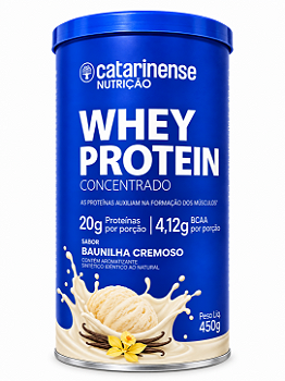 Whey Protein Concentrado Catarinense Baunilha Cremoso 450g
