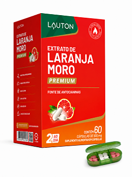 Lauton Extrato De Laranja Moro 500mg 60 Cápsulas Premium