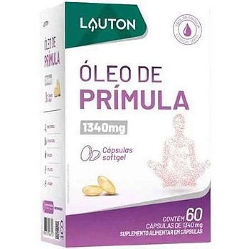 Óleo de Prímula Lauton 1340mg 60 Cápsulas Softgel Premium