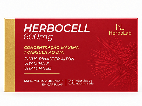 Herbocell 600mg Pinus Pinaster Vitamina E B3 HerboLab 36 Cápsulas