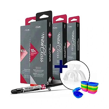 Clareador Dental White Class 10% - 4 Seringas + Moldeira