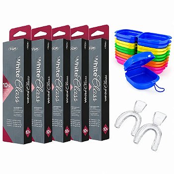 Clareador Dental White Class 10% - 5 Seringas + Moldeira