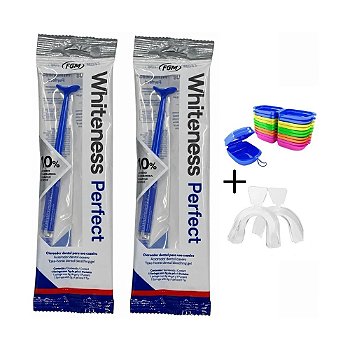 Clareador Dental Whiteness Perfect 10% - 2 Seringas + Moldeira