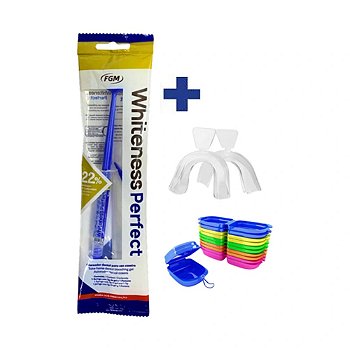Clareador Dental Whiteness Perfect 22% FGM com 1 Un e 1 Par de Moldeiras