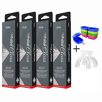 Clareador Dental White Class 7,5% - 4 Seringas + Moldeira