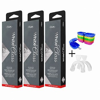 Clareador Dental White Class 7,5% FGM com 3 Un e 1 Par de Moldeiras