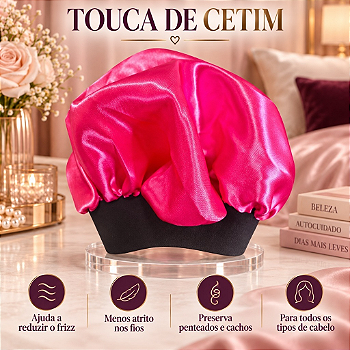 Touca de Cetim Antifrizz para Todos os Tipos de Cabelo
