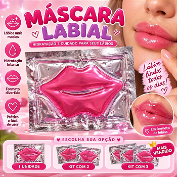 Máscara Labial Hidratante em Formato de Lábios | Lip Mask para Hidratação | Unidade ou Kit