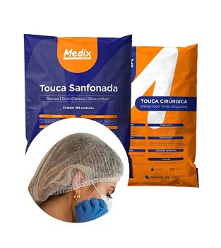 Touca Sanfonada C/Elastico Medix 100un