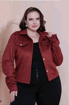 Jaqueta Suede Premium Feminina Marsala