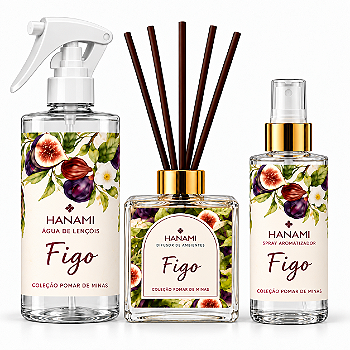 Kit Figo Triplo: Difusor + Spray de Aromas + Água de Lençóis