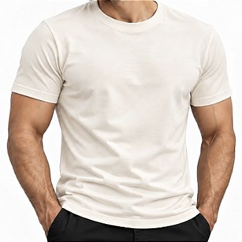 Camiseta Básica Malha Peruana Branca