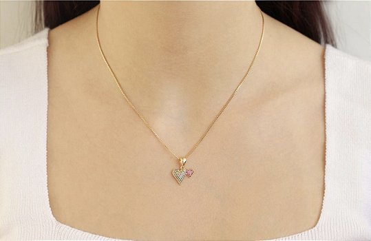 Gargantilha Ouro 18k com Zircônias Coloridas