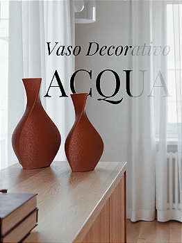 Vaso Decorativo Acqua - Kit com 2 Vasos | Decoração Moderna para Sala, Quarto Aparador