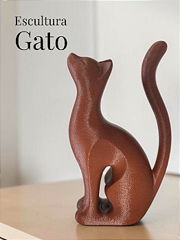 Escultura Decorativa Gato