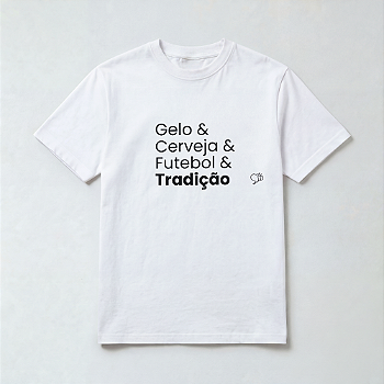 Camiseta Gelo & Cerveja & Futebol & Tradição