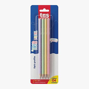 Lápis Grafite Tris Trio Pastel Triangular