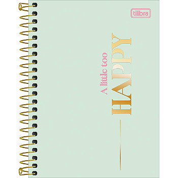 Caderneta Espiral Capa Dura Tilibra Happy 1/8 - 80 Folhas