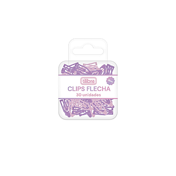 Clipes Tilibra Flecha 38 mm - Blister com 30 Unidades