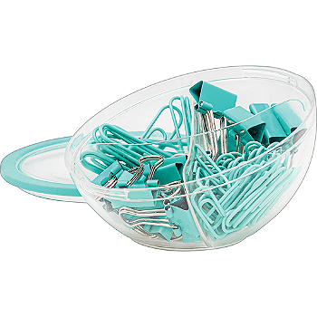 Kit Tilibra Aqua com Clipes e Prendedores de Papel