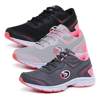 Kit com 3 Pares de Tênis Karos Esportivo