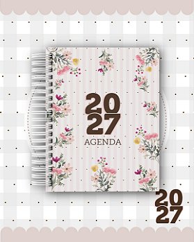 Agenda Personalizada 2027 - Coleção Delicada