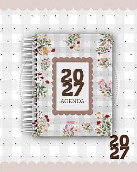 Agenda Personalizada 2027 - Coleção Delicada