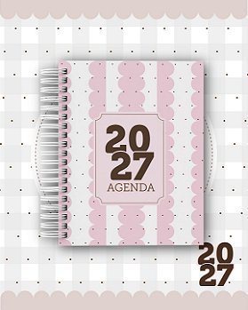 Agenda Personalizada 400 PÁGINAS 2027 - Coleção Delicada