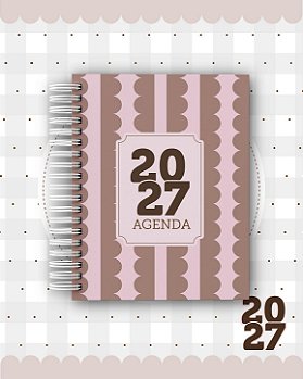 Agenda Personalizada 400 PÁGINAS 2027 - Coleção Delicada