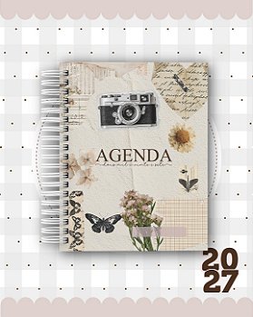 Agenda Personalizada 400 PÁGINAS 2027 - Coleção Delicada