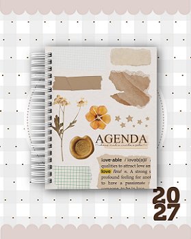 Agenda Personalizada 400 PÁGINAS 2027 - Coleção Delicada