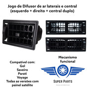 Kit Difusor de Ar Gol Saveiro Voyage Parati - linha quadrado G1