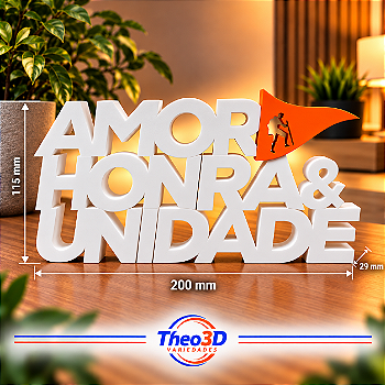 Legendários Ahu Amor Honra Unidade Lgnd 3d 200mm Branco